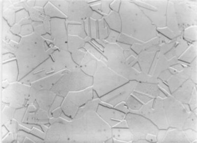 Microstructure of an austenitic steel after solution-annealing